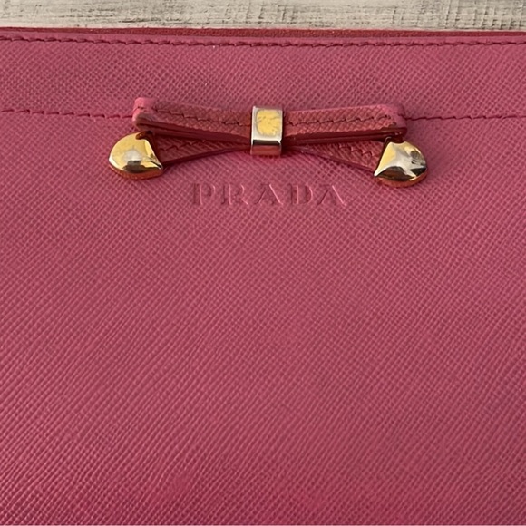 Prada Saffiano Fuchsia Zip Around Wallet - Picture 8 of 10